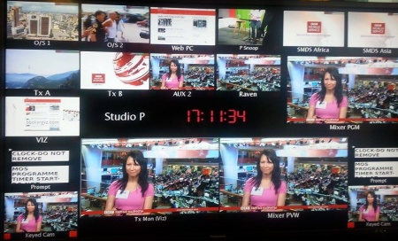 The TV studio in the BBC - around me. By the way... It is wonderfull feelings!;-)